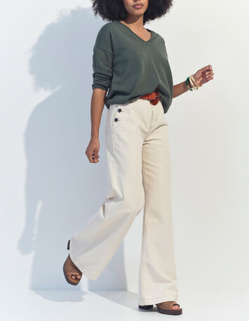 LE HAILEY - Jean flare ivoire waterless-2