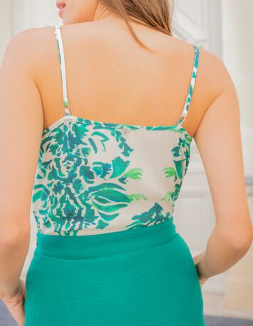 CARINA - Caraco vert Lenzing&trade; Ecovero&trade; aquarelle arty -2