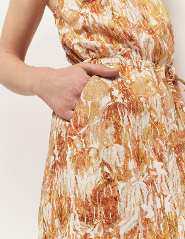 REDA - Robe cinnamon à imprimé Sahara dance-4