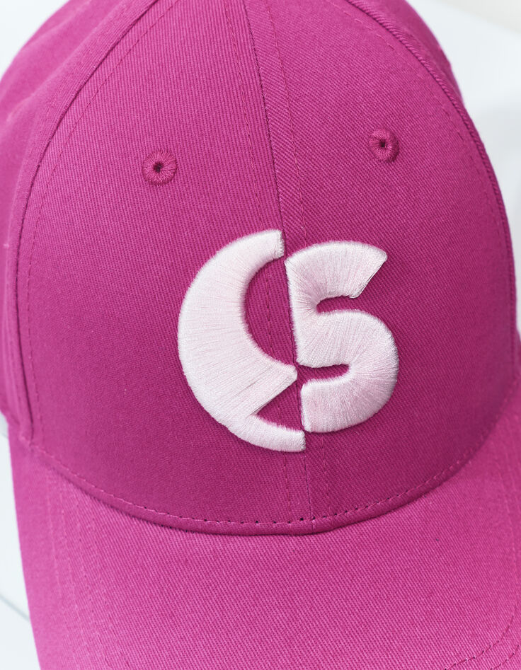 ALEA - Casquette rose broderie monogramme -3