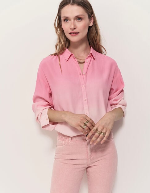 CARYA - Chemise rose effet deep dye - One Step