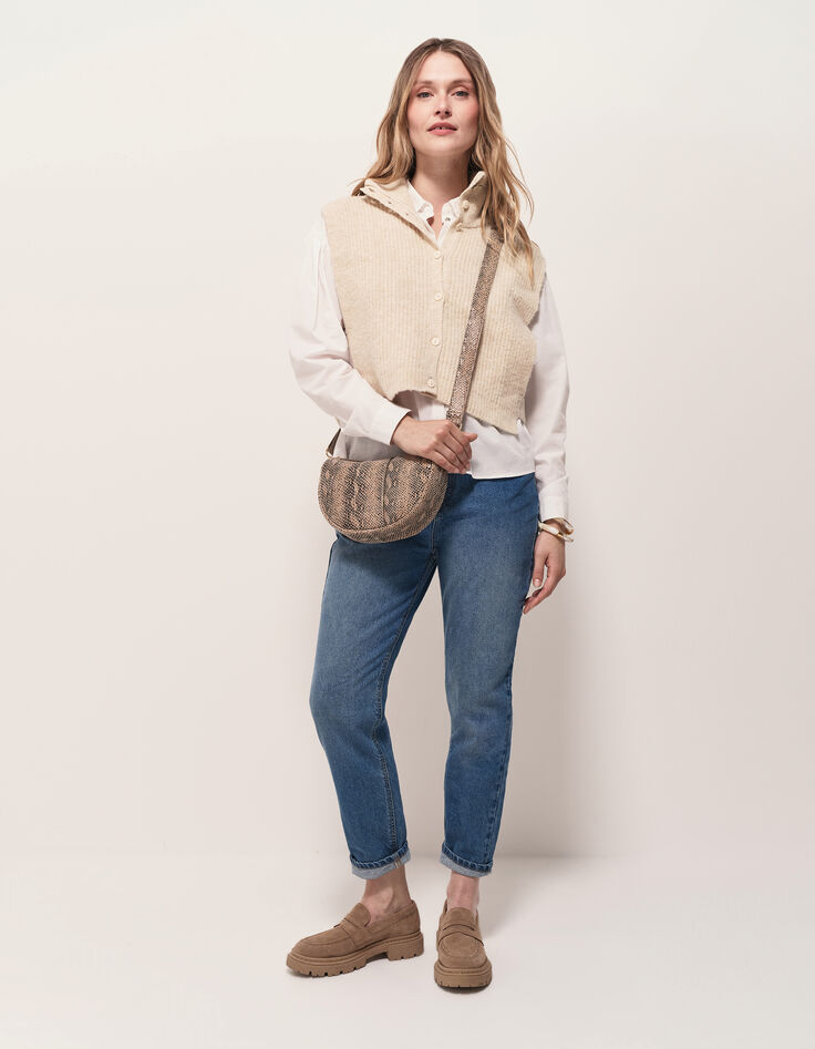 ANGIE - Col camionneur écru en tricot-6