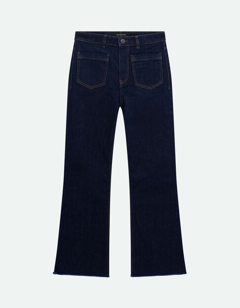LE KARLIE - Jean bootcut marine waterless 7/8ème - One Step