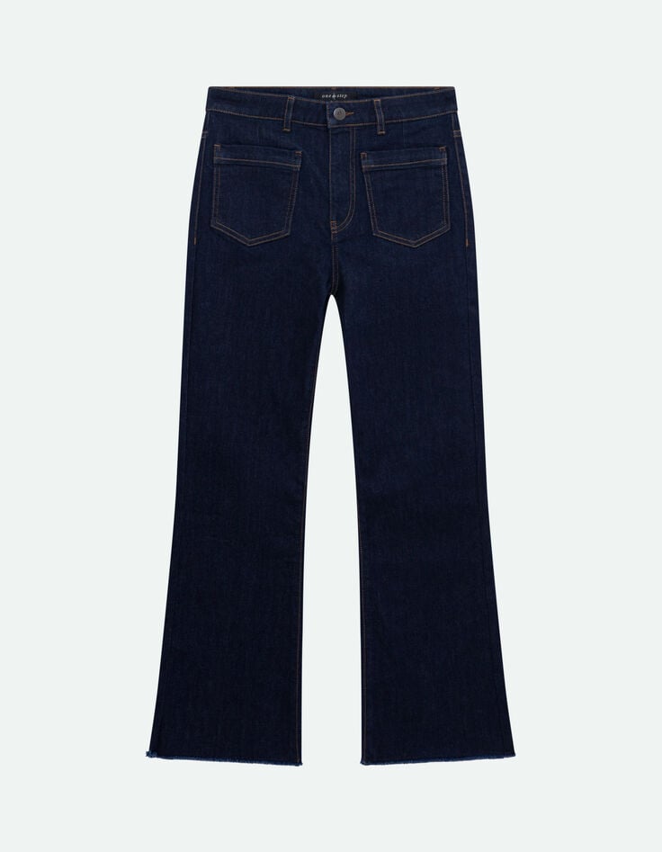 LE KARLIE - Jean bootcut marine waterless 7/8ème-1 LE KARLIE - Jean bootcut marine waterless 7/8ème-1