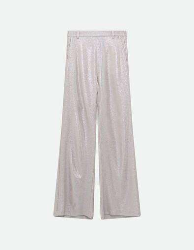 PARISI - Pantalon de costume lam&eacute; argent  - One Step