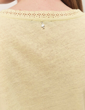 MANIA - T-shirt mimosa en coton lin-3
