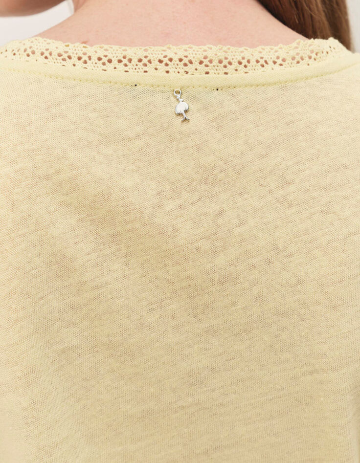 MANIA - T-shirt mimosa en coton lin-3