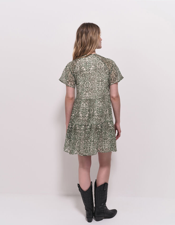 RISOTA - Robe écrue imprimé romance baroque-3 RISOTA - Robe écrue imprimé romance baroque-3
