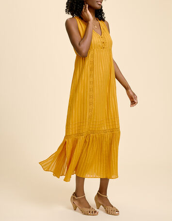 REACH - Robe longue épices à rayures lurex-2