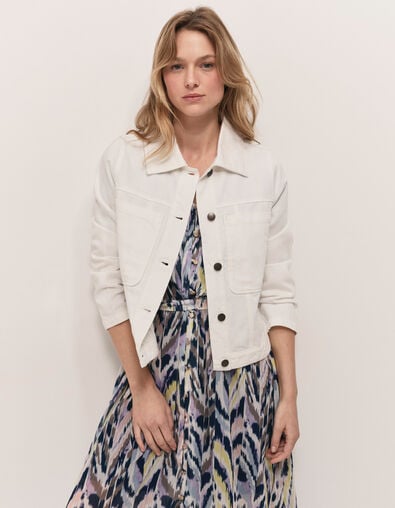 DESIGN - Veste en jean ivoire - One Step