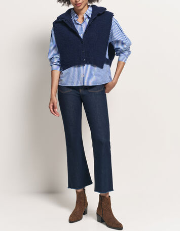 ANGIE - Col camionneur marine en tricot-4