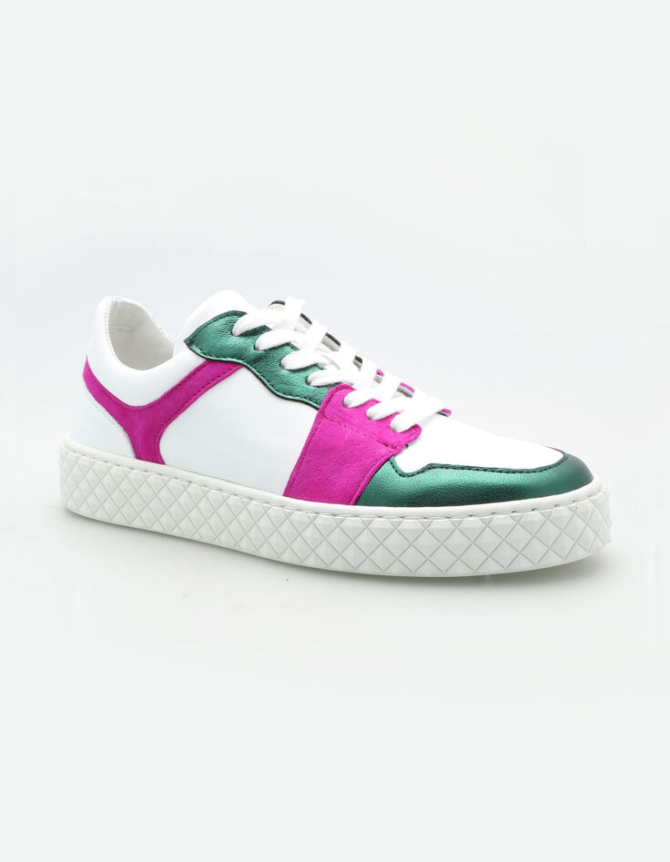 O.LIMBO - Sneakers basses blanches en cuir-1 O.LIMBO - Sneakers basses blanches en cuir-1