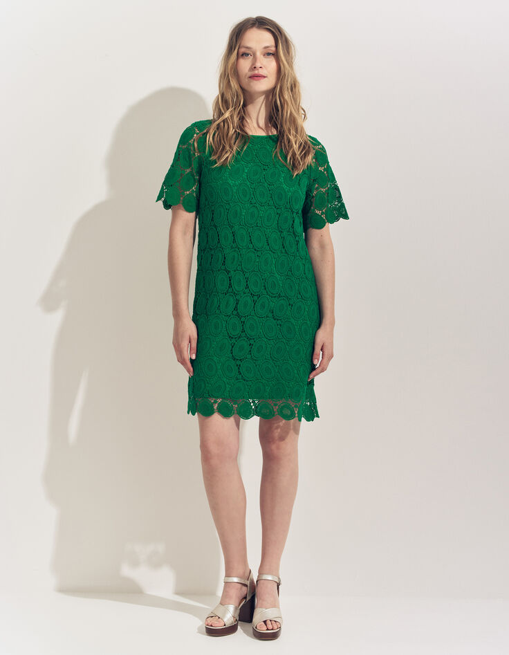 RIELLE - Robe verte dentelle esprit macramé -5 RIELLE - Robe verte dentelle esprit macramé -5