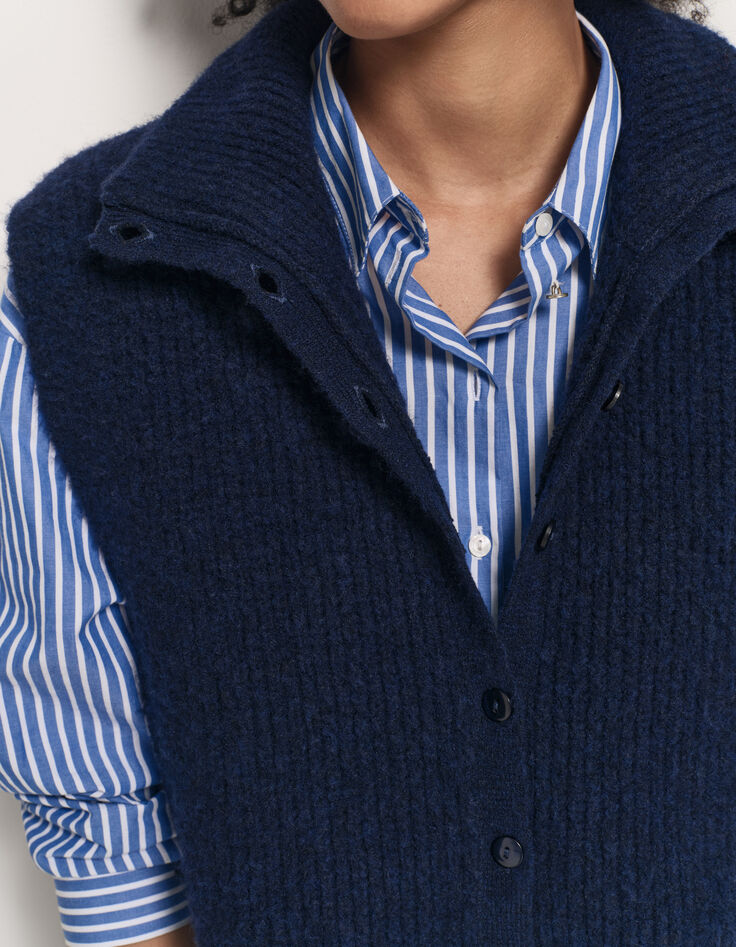 ANGIE - Col camionneur marine en tricot-5 ANGIE - Col camionneur marine en tricot-5