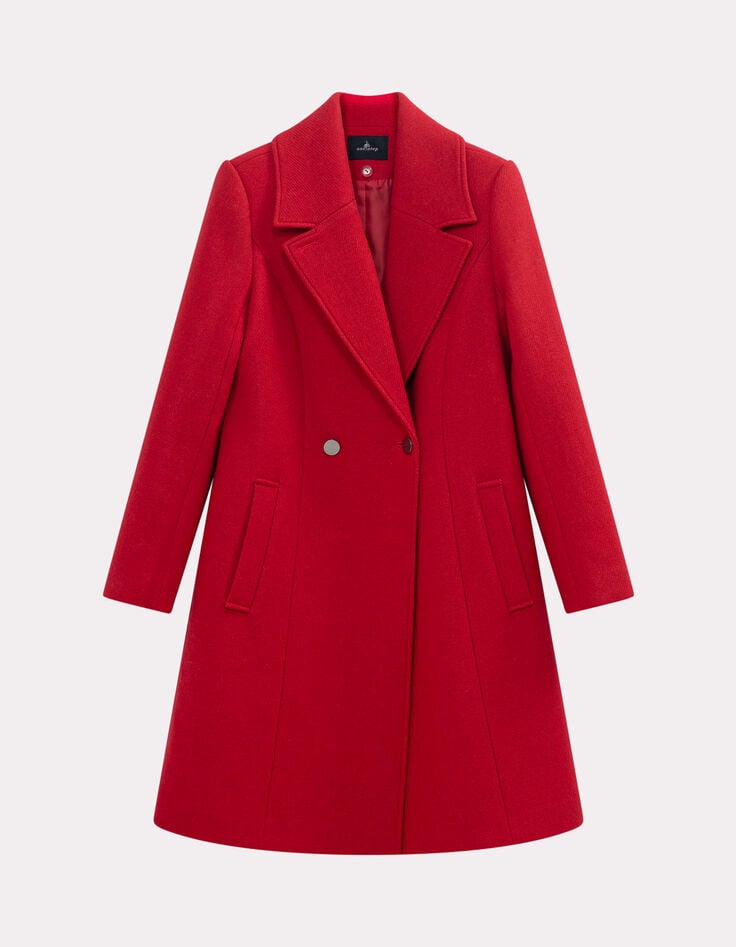 DEANA - Manteau rouge drap de laine-6 DEANA - Manteau rouge drap de laine-6