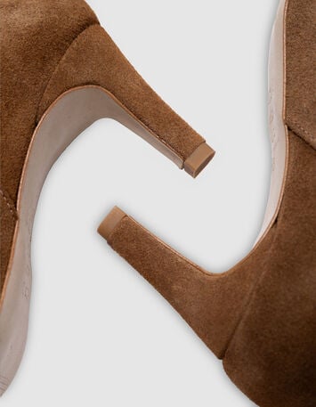 O.ODETTE - Bottes à talon camel cuir velours-2 O.ODETTE - Bottes à talon camel cuir velours-2