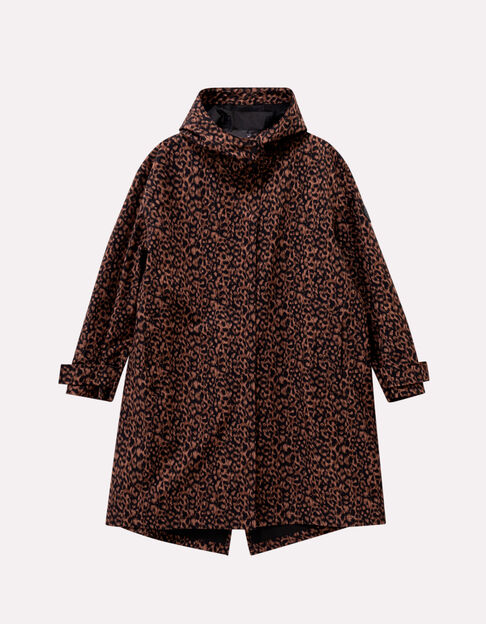 DODA - Parka noire imprimé léopard - One Step