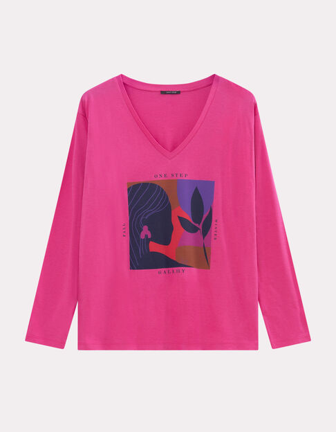 MINTY - T-shirt rose visuel danseuse revisitée - One Step