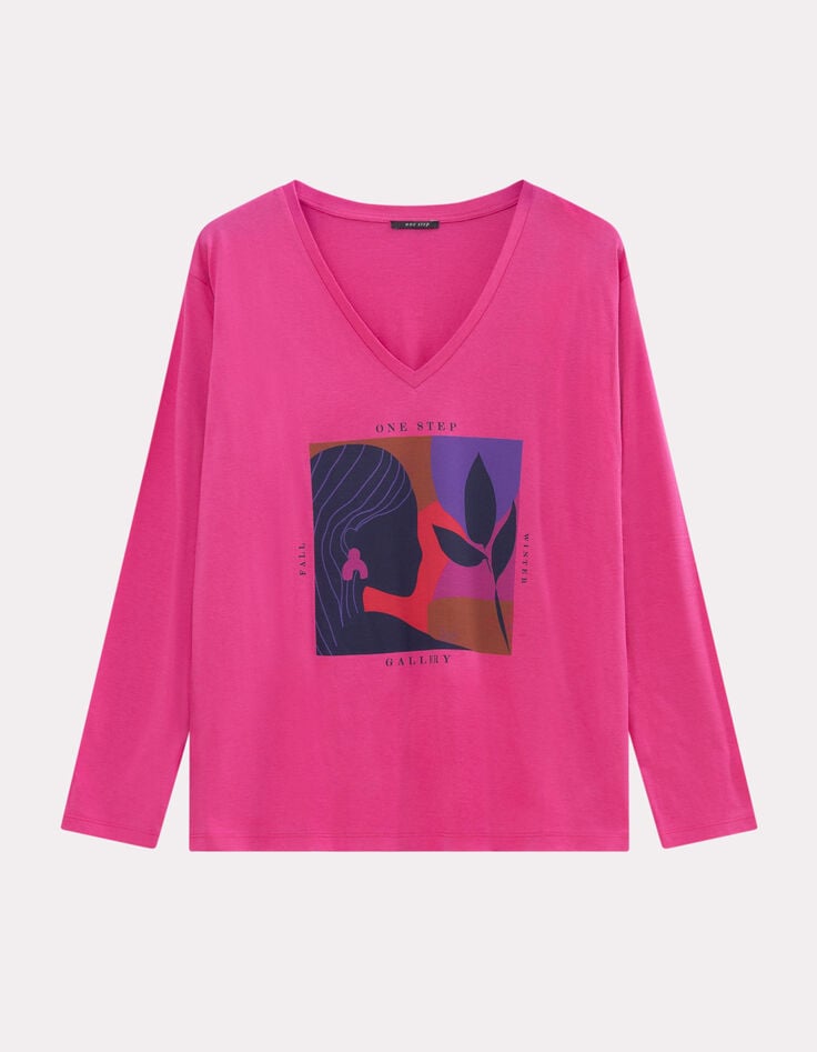 MINTY - T-shirt rose visuel danseuse revisitée-6 MINTY - T-shirt rose visuel danseuse revisitée-6