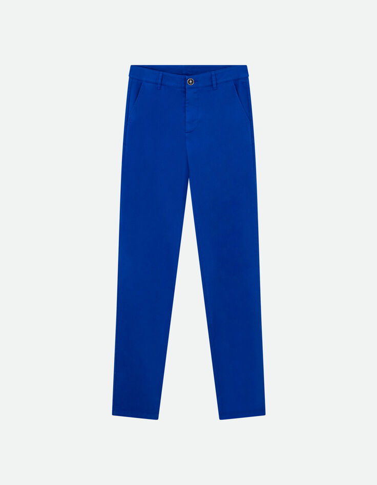 LE EDEN - Pantalon chino bleu surteint -6