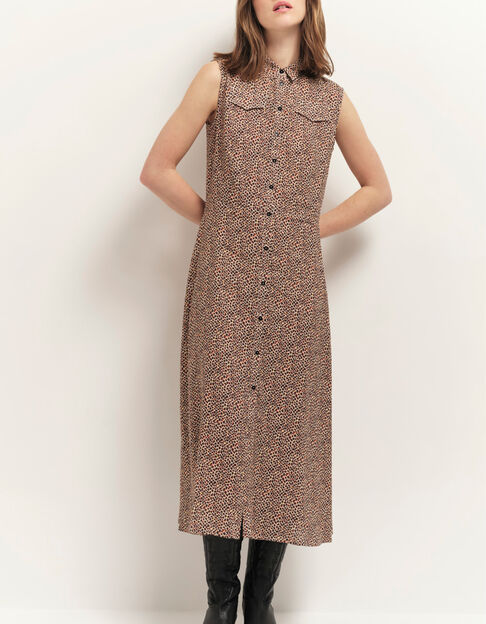 ROXY - Robe chemise longue sand à imprimé mini girafon - One Step