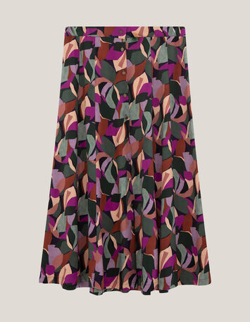JOYAU - Jupe midi sycamore à imprimé arty couleur-4
