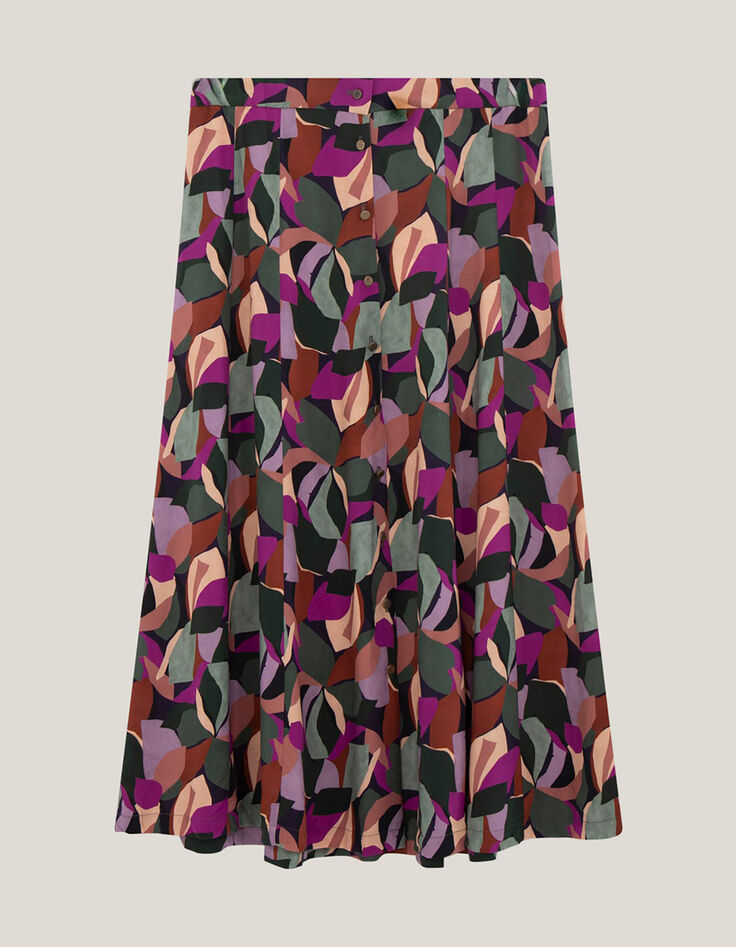 JOYAU - Jupe midi sycamore à imprimé arty couleur-4