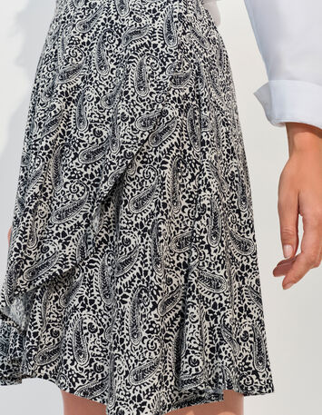 JAGUA - Jupe courte noire Lenzing Ecovero n&eacute;o cachemire-4