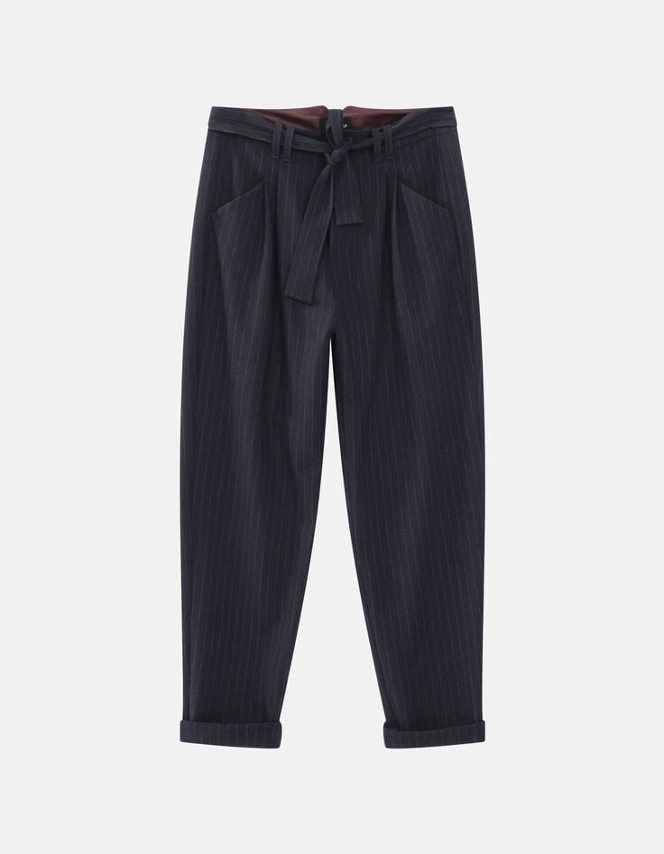 PRESTON - Pantalon néo-carotte marine à rayures tennis-4 PRESTON - Pantalon néo-carotte marine à rayures tennis-4