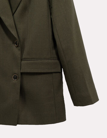 VILLON - Veste de tailleur vert rayures tennis lurex-3