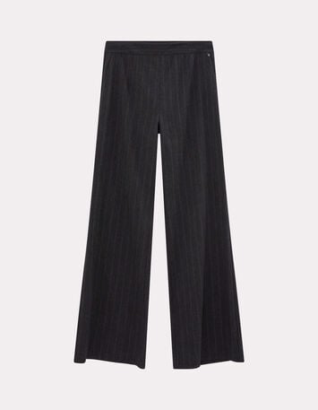 PETRO - Pantalon flare anthracite à motif rayures-5 PETRO - Pantalon flare anthracite à motif rayures-5