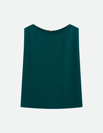 MAFALDA - T-shirt vert fines rayures lurex -5
