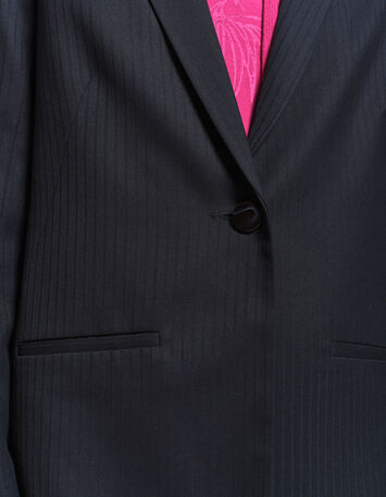 VANITY - Veste de costume marine rayures fantaisie-5
