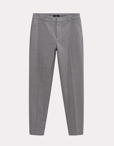 PAN - Pantalon de costume bleue motif pied-de-puce - One Step