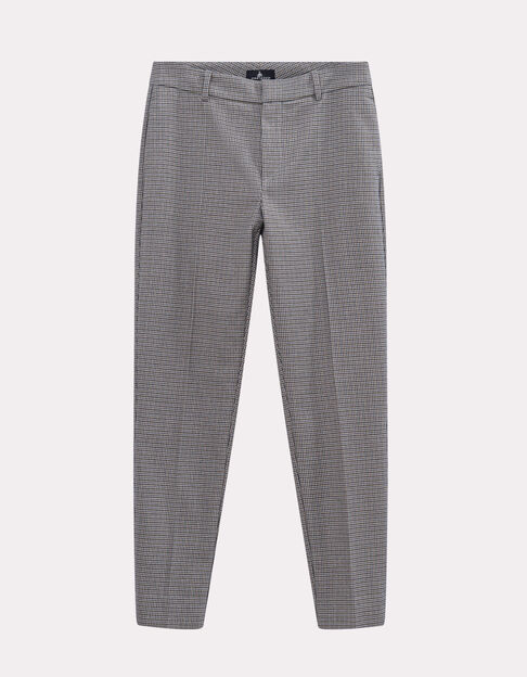 PAN - Pantalon de costume bleue motif pied-de-puce - One Step