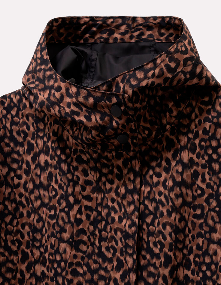 DODA - Parka noire imprimé léopard-2