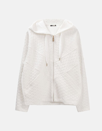 MARGIT - Cardigan écru maille fantaisie zippée - One Step