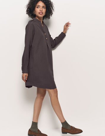 RUSHY - Robe grise upcyclée esprit militaire-2