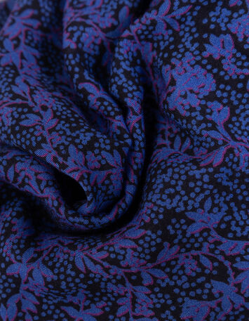 CHARLEY - Blouse marine imprim&eacute; floral pois-7