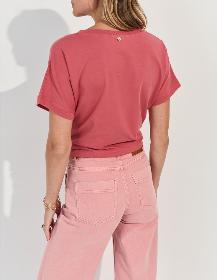 MARTIM - T-shirt rouge visuel danseuse m&eacute;tallis&eacute; -2