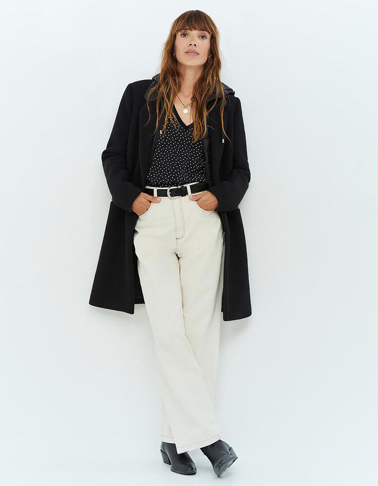 DIDA - Manteau noir avec parmenture amovible-6