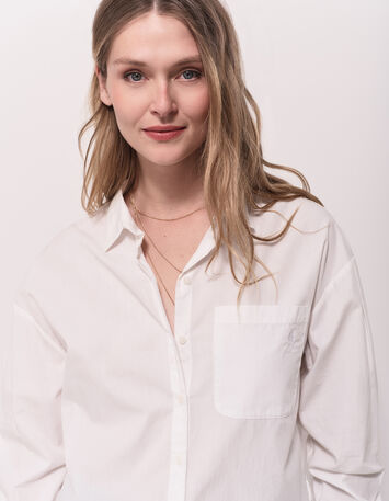 CELESTE - Chemise blanche popeline bio-2