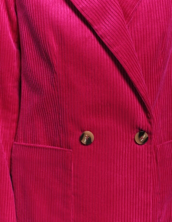 VACANCY - Veste de tailleur rose velours côtelé-8