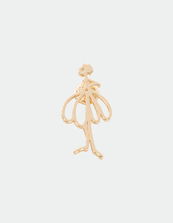 ABEL - Broche forme danseuse en métal doré-1