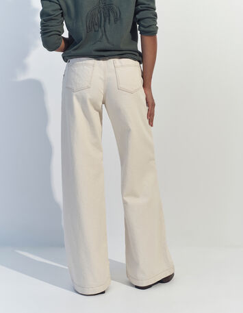 LE HAILEY - Jean flare ivoire waterless-3