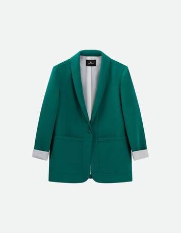 VARA - Veste de costume jungle green en polyester recyclé-5