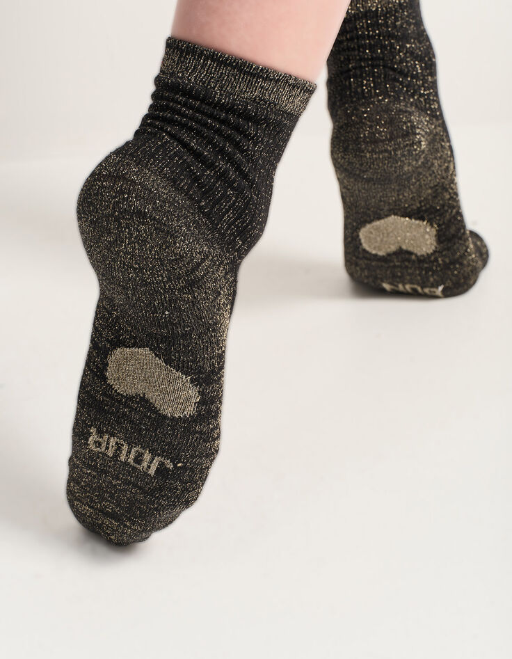 ALBA - Chaussettes dorées et noires -3