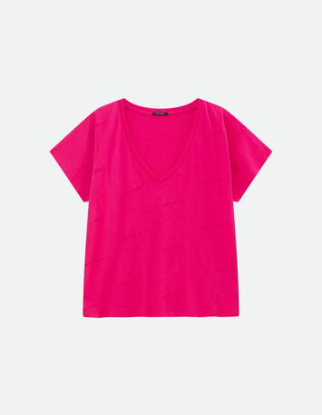 MILLET - T-shirt rose broderies logo -4