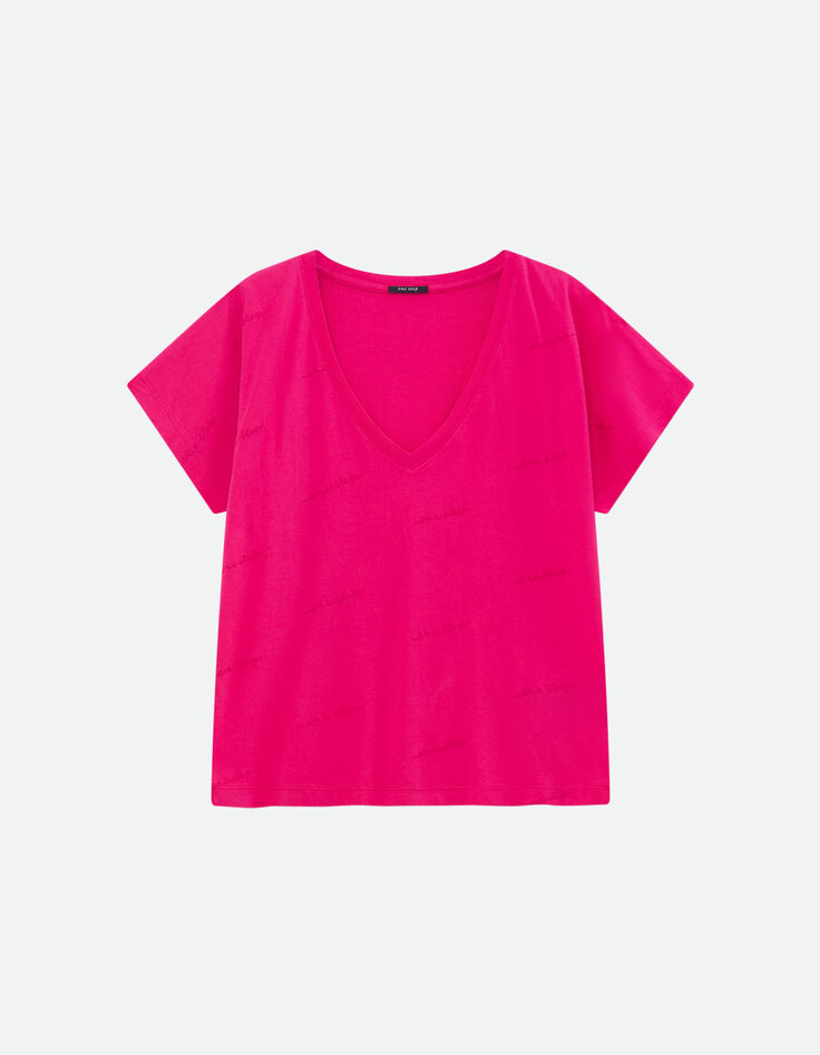 MILLET - T-shirt rose broderies logo -4