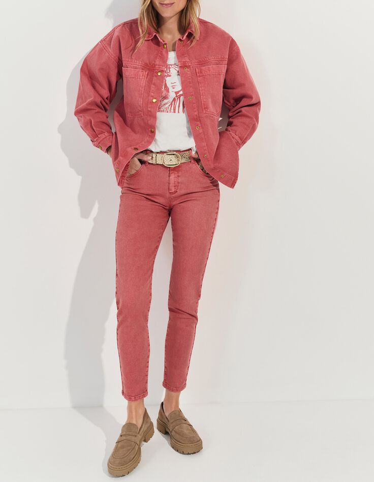 MADIE - T-shirt blanc coton bio danseuse jungle crayonn&eacute; -6